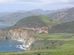 Highway 1 and Bixby Creek Bridge from Hurricane Point