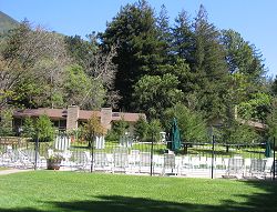 Accommodations and swimming pool, Big Sur Lodge