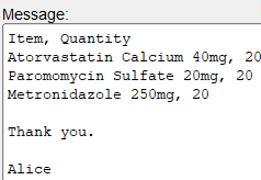 correct medication list