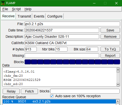fully-received file on flamp's Receive tab