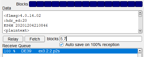 flamp set to relay blocks 5 and 7