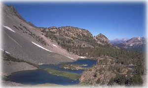 Looking north from Duck Pass Trail on the north side of Duck Pass