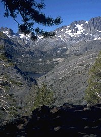 Shadow Lake seen from the Pacific Crest Trail
